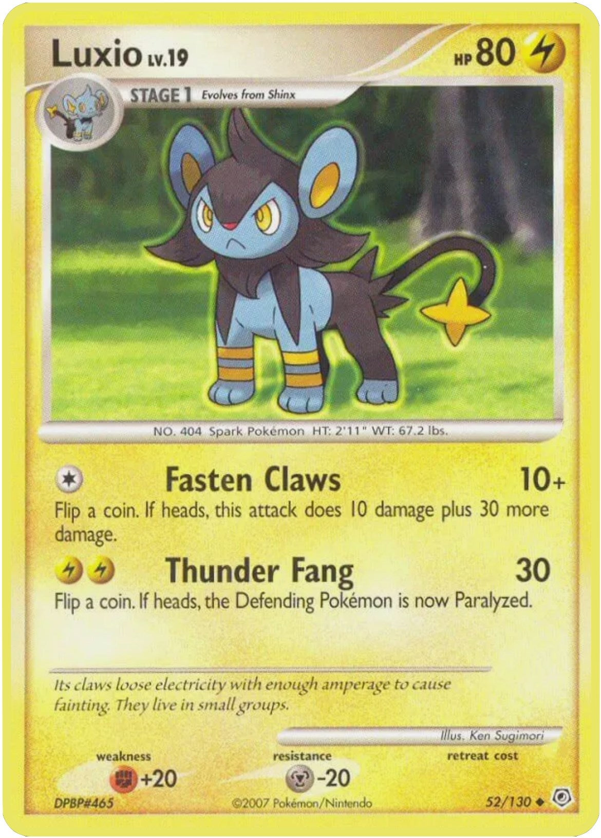 Image for Luxio (52/130) - Pokemon