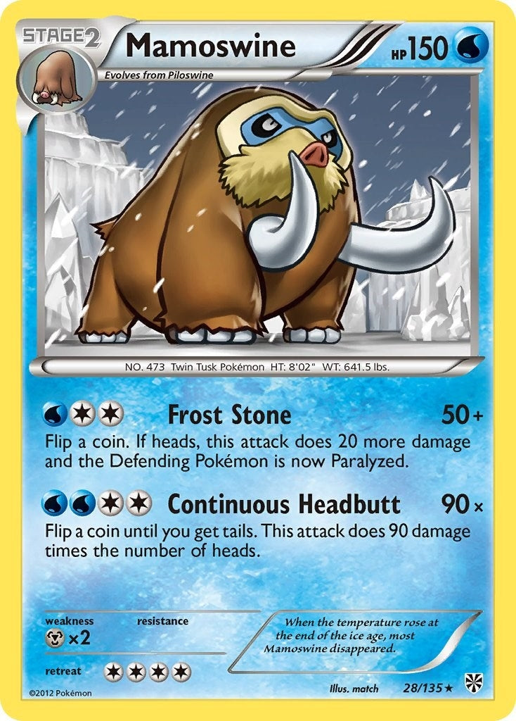 Image for Mamoswine (28/135) - Pokemon