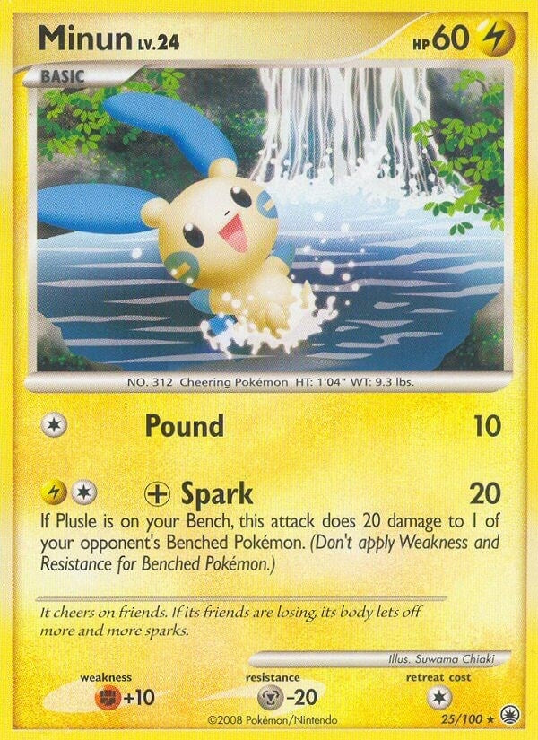 Image for Minun (25/100) - Pokemon