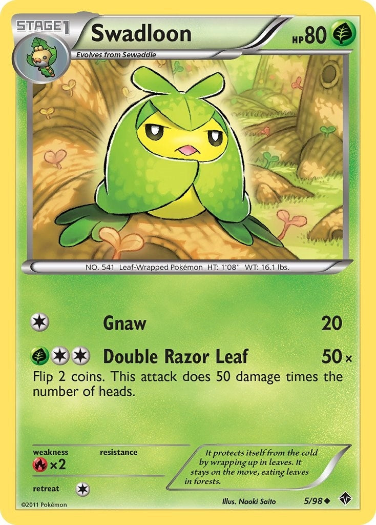 Image for Swadloon (5) (5/98) - Pokemon
