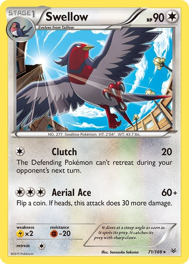 Image for Swellow (71) (71/108) - Pokemon
