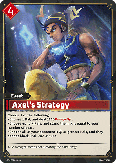 Image for Axel's Strategy (EBP01-023) - Palworld Official Card Game