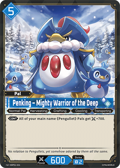 Image for Penking – Mighty Warrior of the Deep (EBP01-031) - Palworld Official Card Game