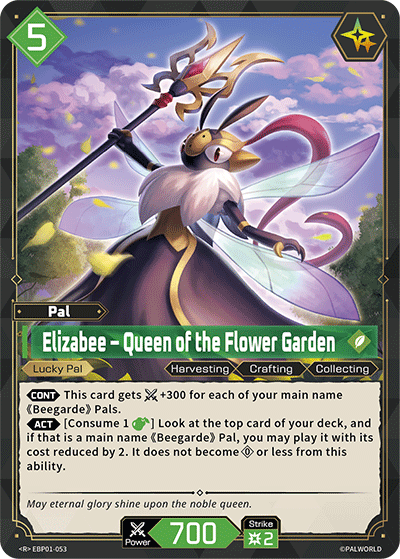 Image for Elizabee – Queen of the Flower Garden (EBP01-053) - Palworld Official Card Game