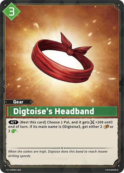 Image for Digtoise's Headband (EBP01-068) - Palworld Official Card Game