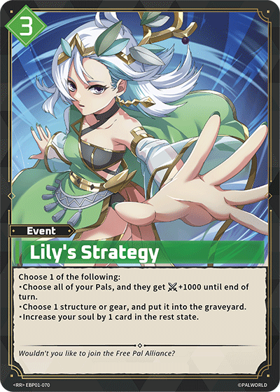 Image for Lily's Strategy (EBP01-070) - Palworld Official Card Game