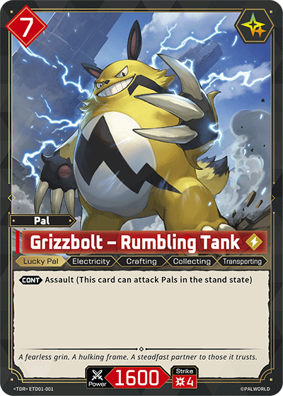 Image for Grizzbolt – Rumbling Tank (ETD01-001) - Palworld Official Card Game