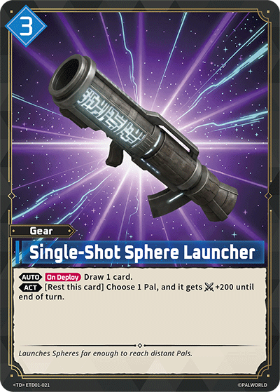 Image for Single-Shot Sphere Launcher (ETD01-021) - Palworld Official Card Game
