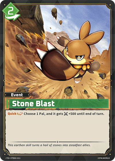 Image for Stone Blast (ETD02-011) - Palworld Official Card Game