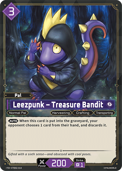 Image for Leezpunk – Treasure Bandit (ETD02-014) - Palworld Official Card Game