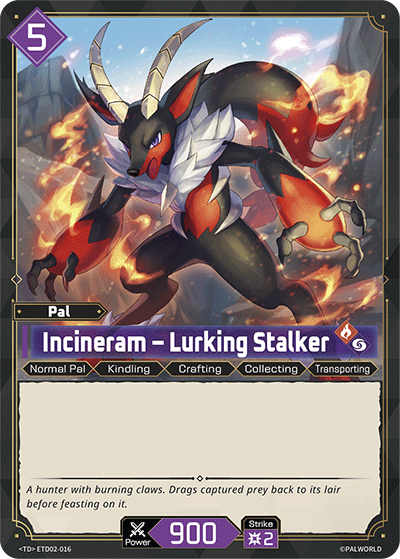 Image for Incineram – Lurking Stalker (ETD02-016) - Palworld Official Card Game