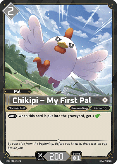 Image for Chikipi – My First Pal (ETD02-024) - Palworld Official Card Game