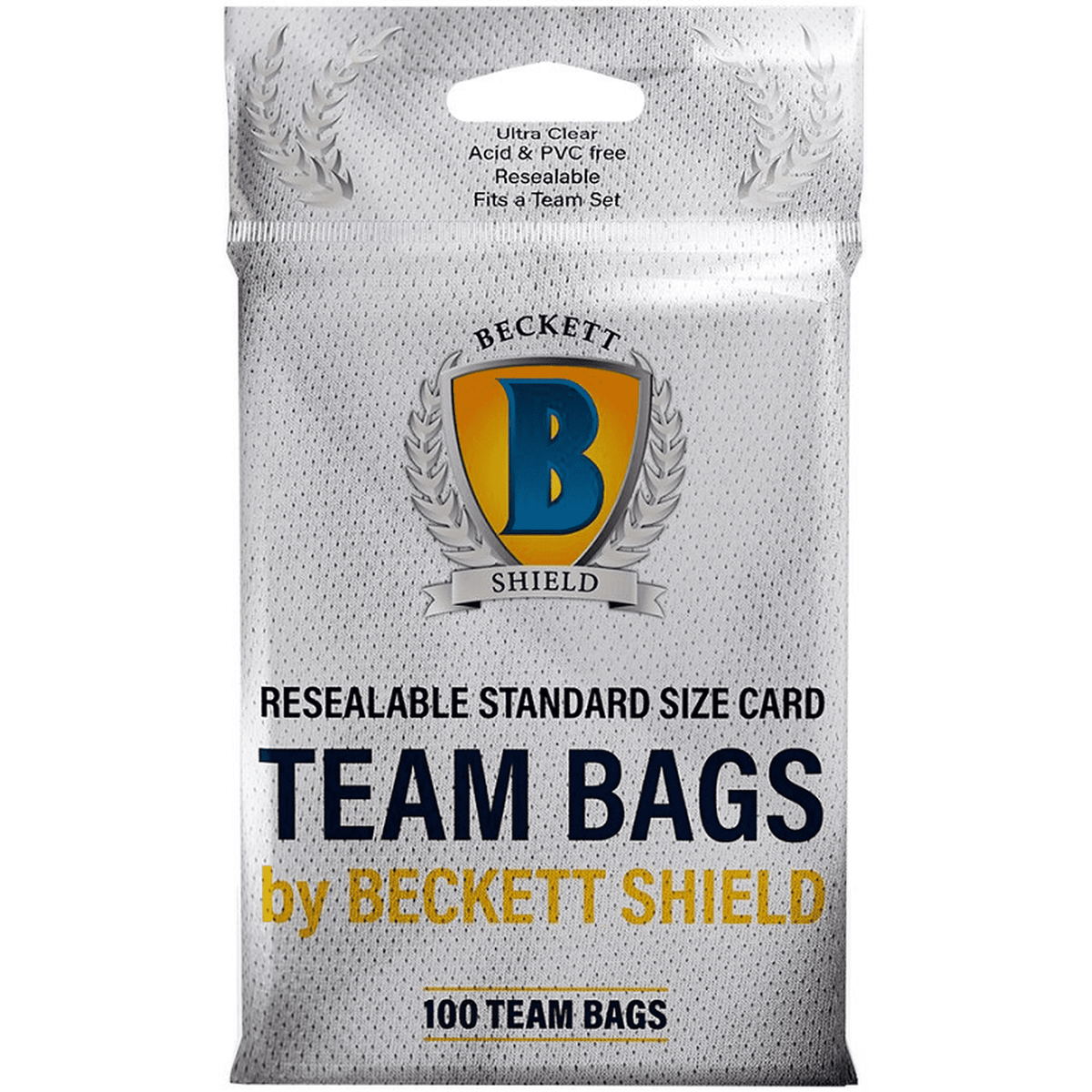 Arcane Tinmen Beckett Shield Resealable Standard Size Card Team Bags 100 Team Bag Sleeves