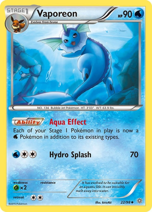 Image for Vaporeon (22/98) - Pokemon