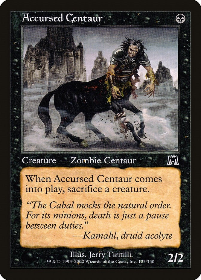 Image for Accursed Centaur (123) - Magic: The Gathering