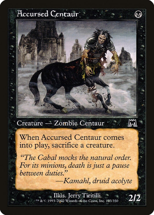 Image for Accursed Centaur (123) - Magic: The Gathering