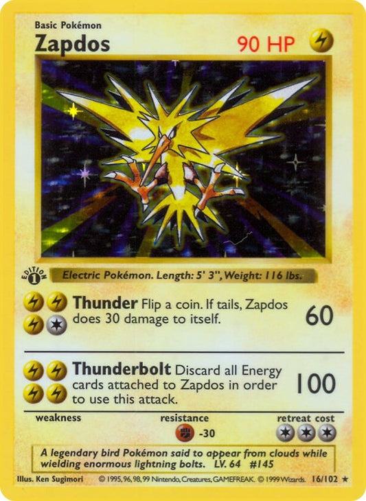 Image for Zapdos (016/102) - Pokemon
