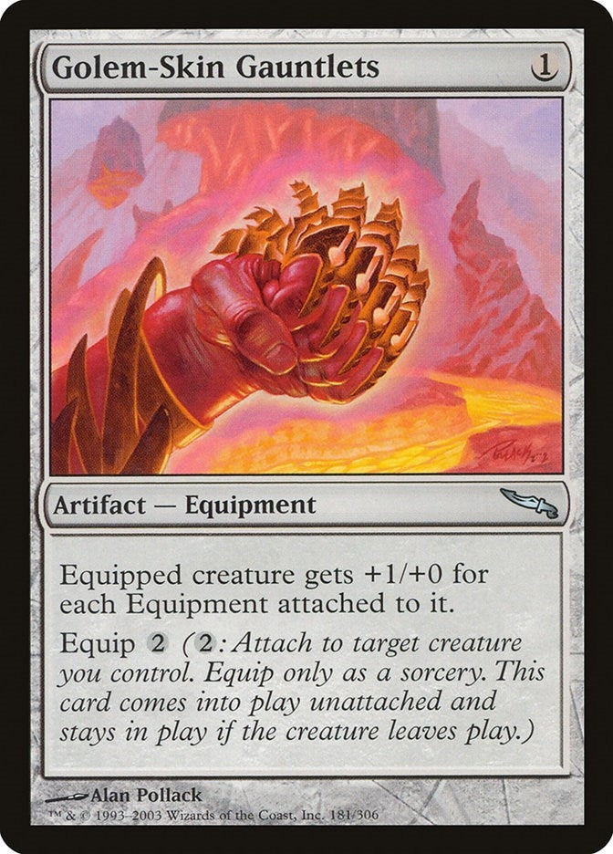 Image for Golem-Skin Gauntlets (181) - Magic: The Gathering