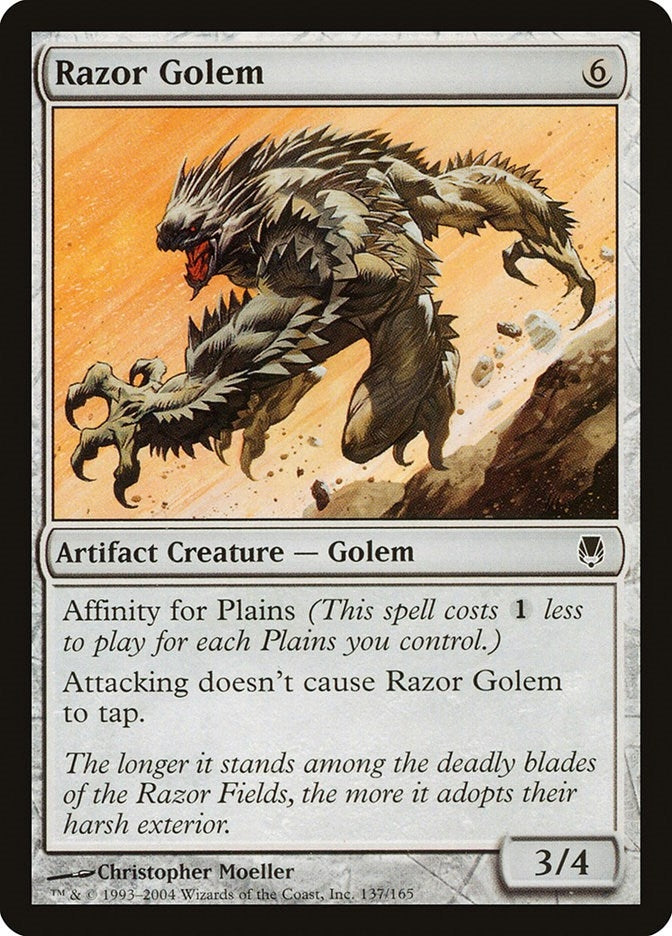 Image for Razor Golem (137) - Magic: The Gathering