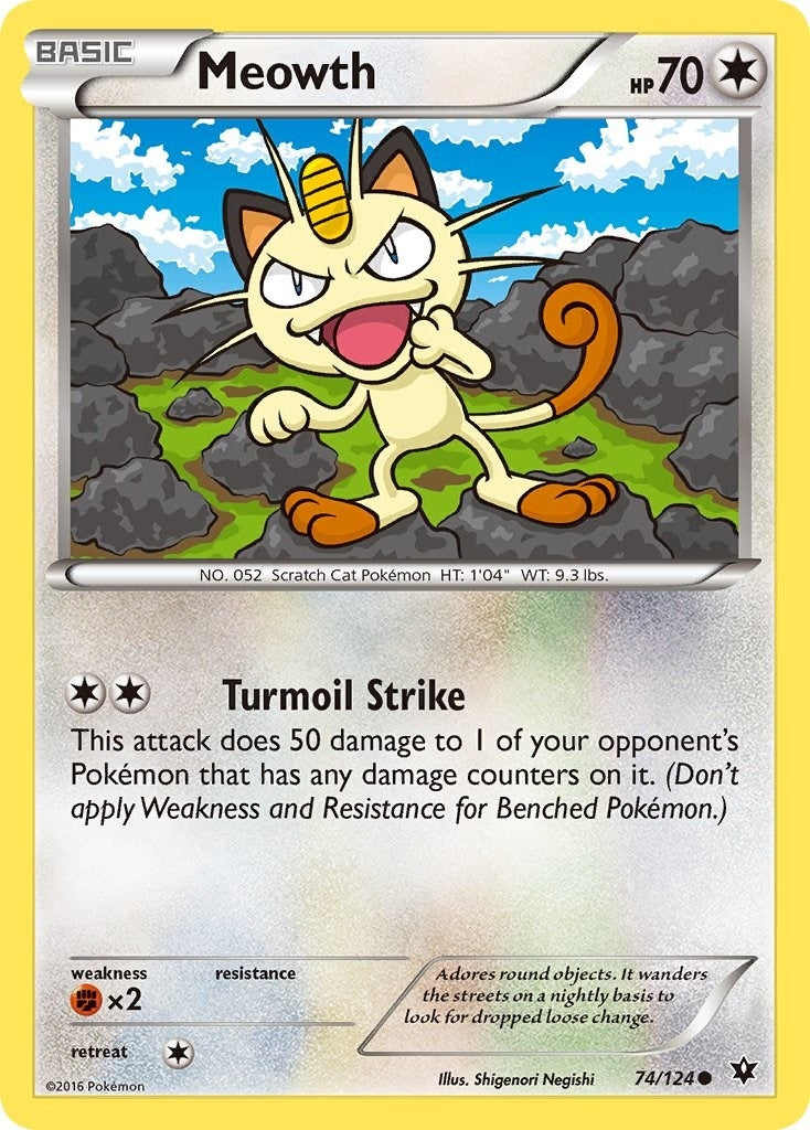 Image for Meowth (74/124) - Pokemon