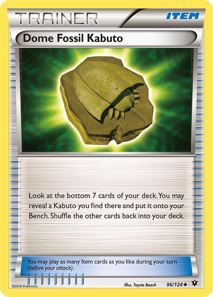 Image for Dome Fossil Kabuto (96/124) - Pokemon
