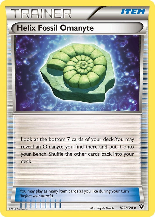 Image for Helix Fossil Omanyte (102/124) - Pokemon