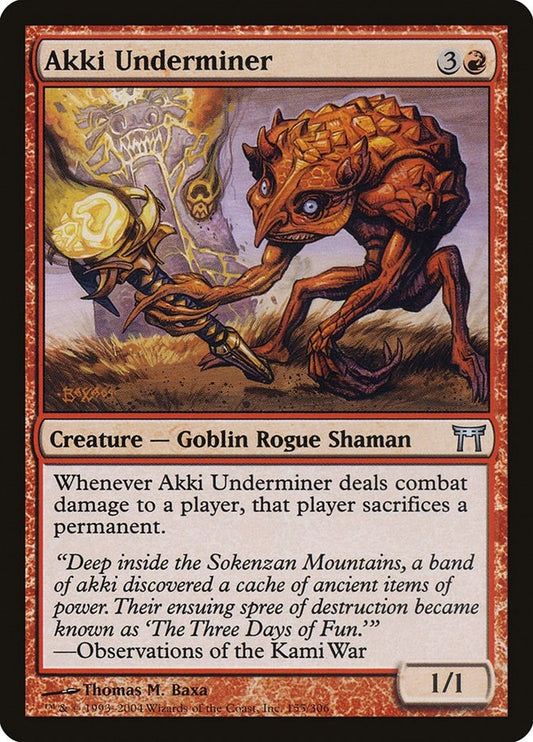 Image for Akki Underminer (155) - Magic: The Gathering