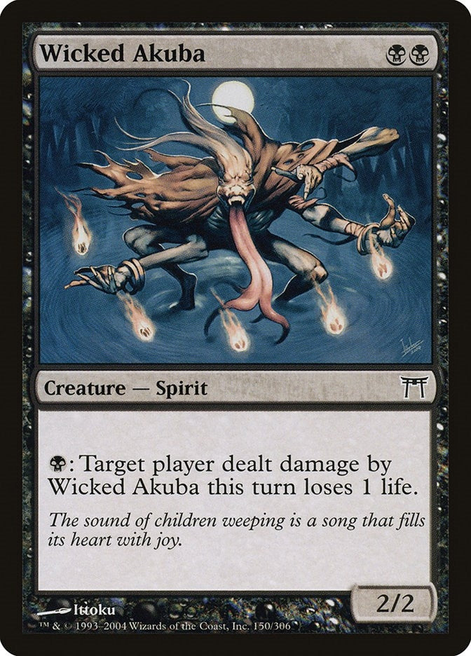 Image for Wicked Akuba (150) - Magic: The Gathering