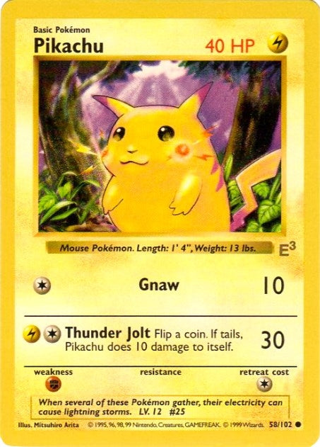 Image for Pikachu - 58/102 (E3 Stamped with Red Cheeks) (058/102) - Pokemon