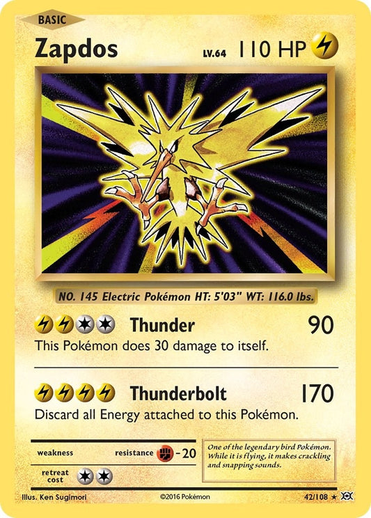 Image for Zapdos (42/108) - Pokemon