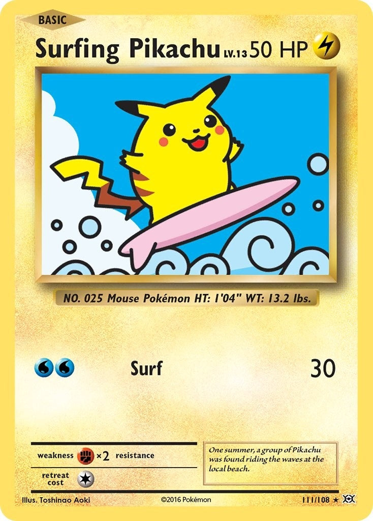 Image for Surfing Pikachu (111/108) - Pokemon