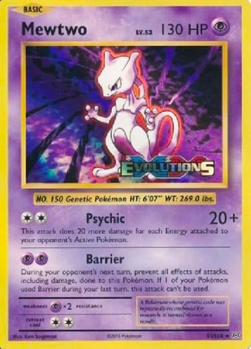 Image for Mewtwo (XY Evolutions Prerelease) (51/108) - Pokemon