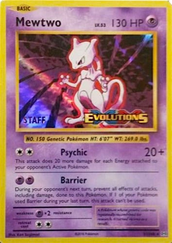 Image for Mewtwo - 51/108 (Prerelease) [Staff] (51/108) - Pokemon