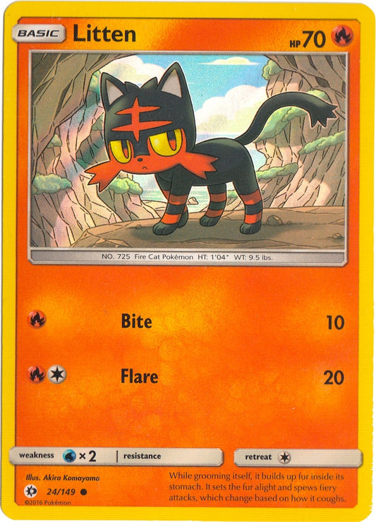 Image for Litten - 24/149 (Water Web Holo) (024/149) - Pokemon