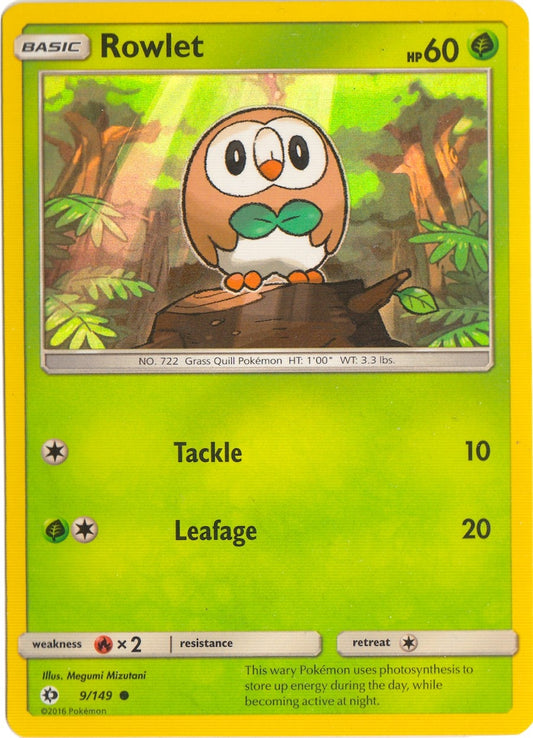 Image for Rowlet - 9/149 (Water Web Holo) (009/149) - Pokemon