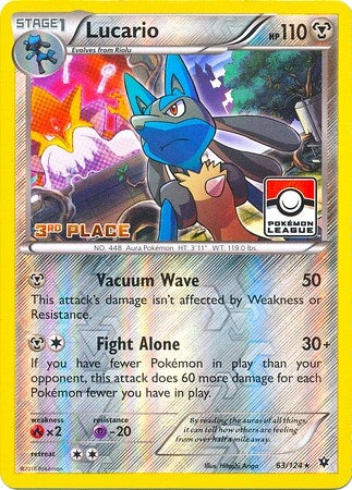Image for Lucario - 63/124 (Pokemon League) [3rd Place] (063/124) - Pokemon