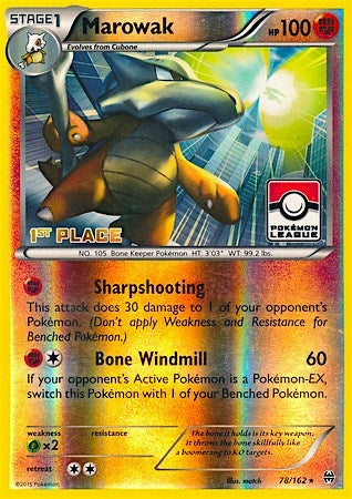 Image for Marowak - 78/162 (Pokemon League) [1st Place] (078/162) - Pokemon