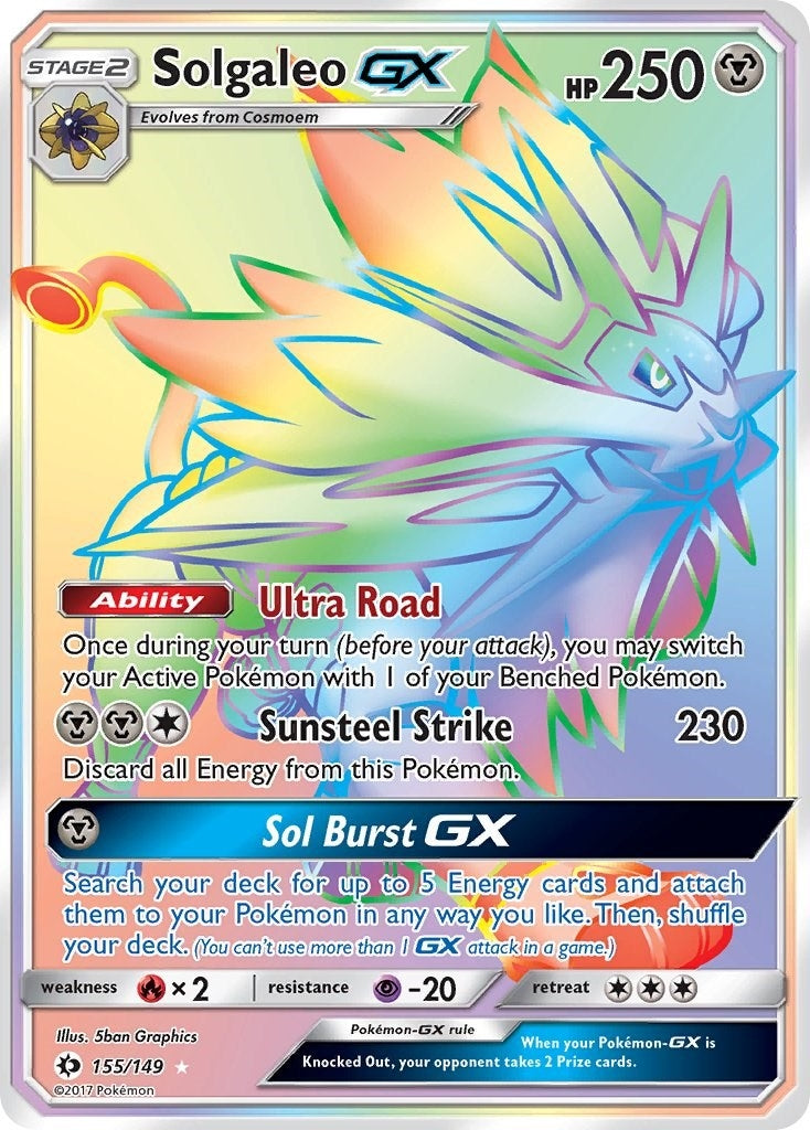 Image for Solgaleo GX (Secret) (155/149) - Pokemon