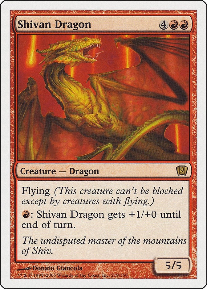 Image for Shivan Dragon (219) - Magic: The Gathering