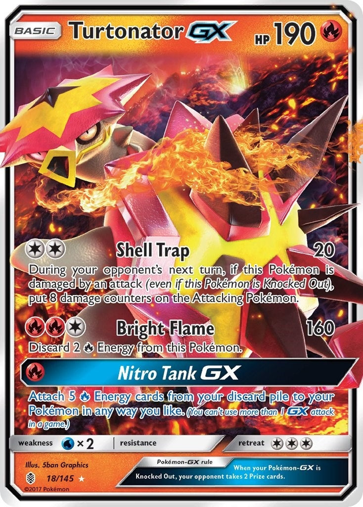 Image for Turtonator GX (18/145) - Pokemon
