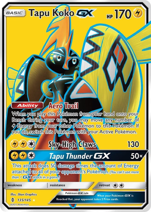 Image for Tapu Koko GX (Full Art) (135/145) - Pokemon