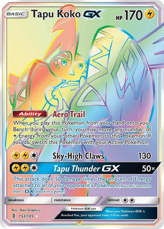 Image for Tapu Koko GX (Secret) (153/145) - Pokemon