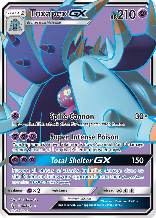 Image for Toxapex GX (Full Art) (136/145) - Pokemon
