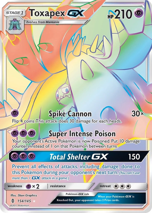 Image for Toxapex GX (Secret) (154/145) - Pokemon