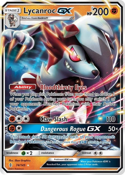 Image for Lycanroc GX (74/145) - Pokemon
