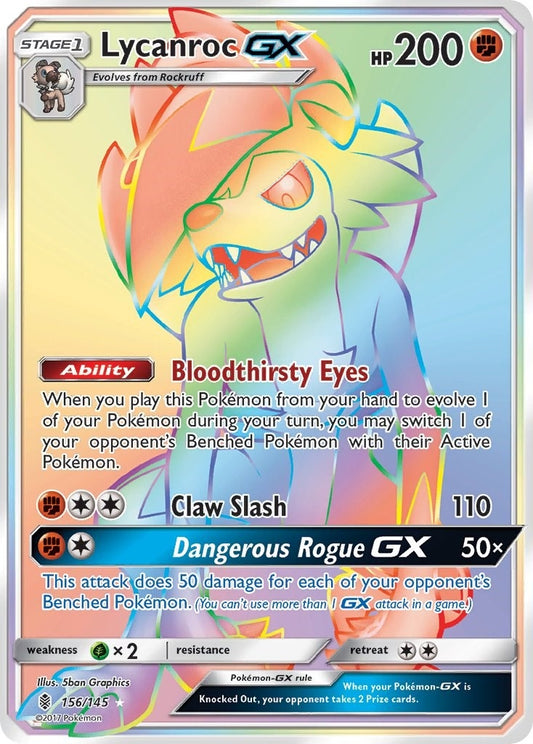 Image for Lycanroc GX (Secret) (156/145) - Pokemon