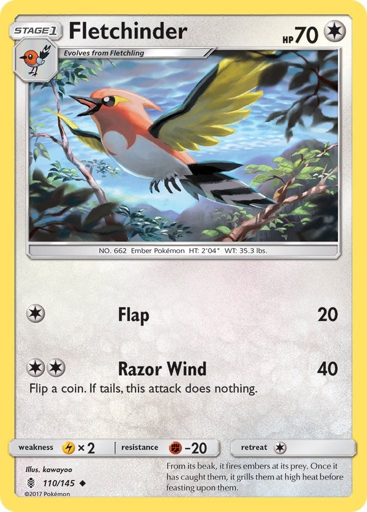 Image for Fletchinder (110/145) - Pokemon