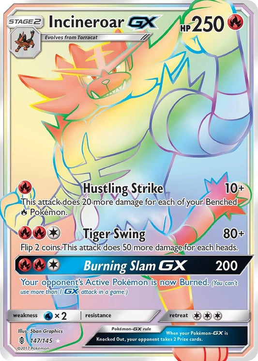 Image for Incineroar GX (Secret) (147/145) - Pokemon