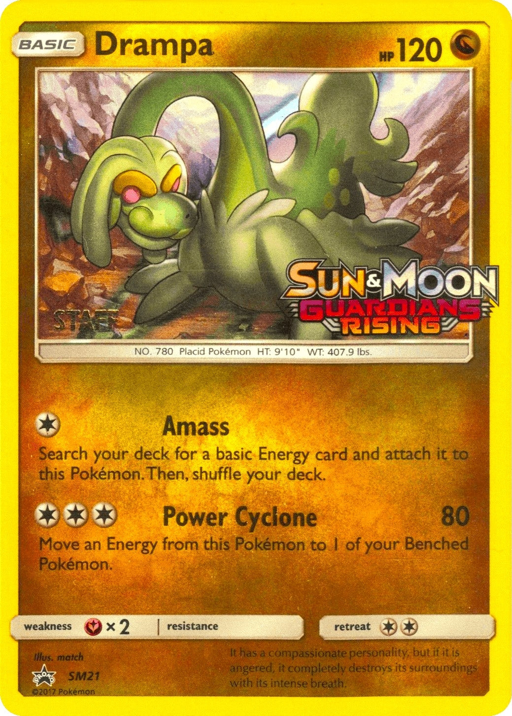 Image for Drampa - SM21 (Prerelease) [Staff] (SM21) - Pokemon