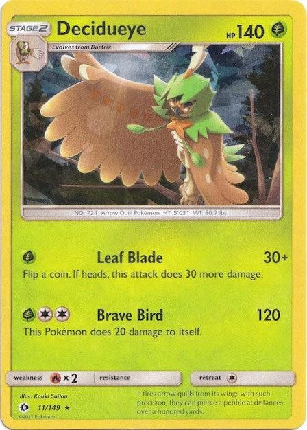 Image for Decidueye - 011/149 (Cracked Ice Holo) (011/149) - Pokemon